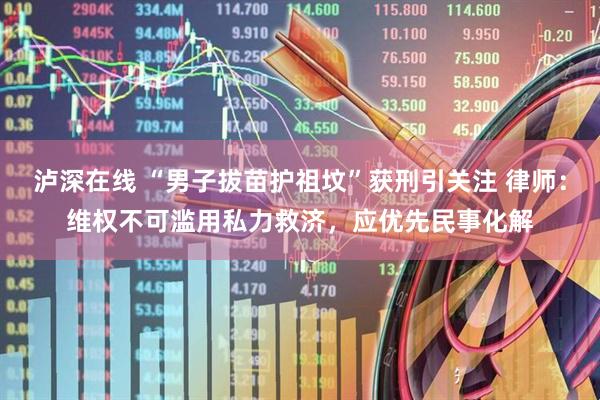 泸深在线 “男子拔苗护祖坟”获刑引关注 律师:维权不可滥用私力救济,应优先民事化解